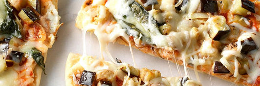 Eggplant Flatbread Pizzas