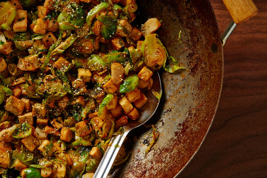 Tofu Stir-Fry with Brussels Sprouts