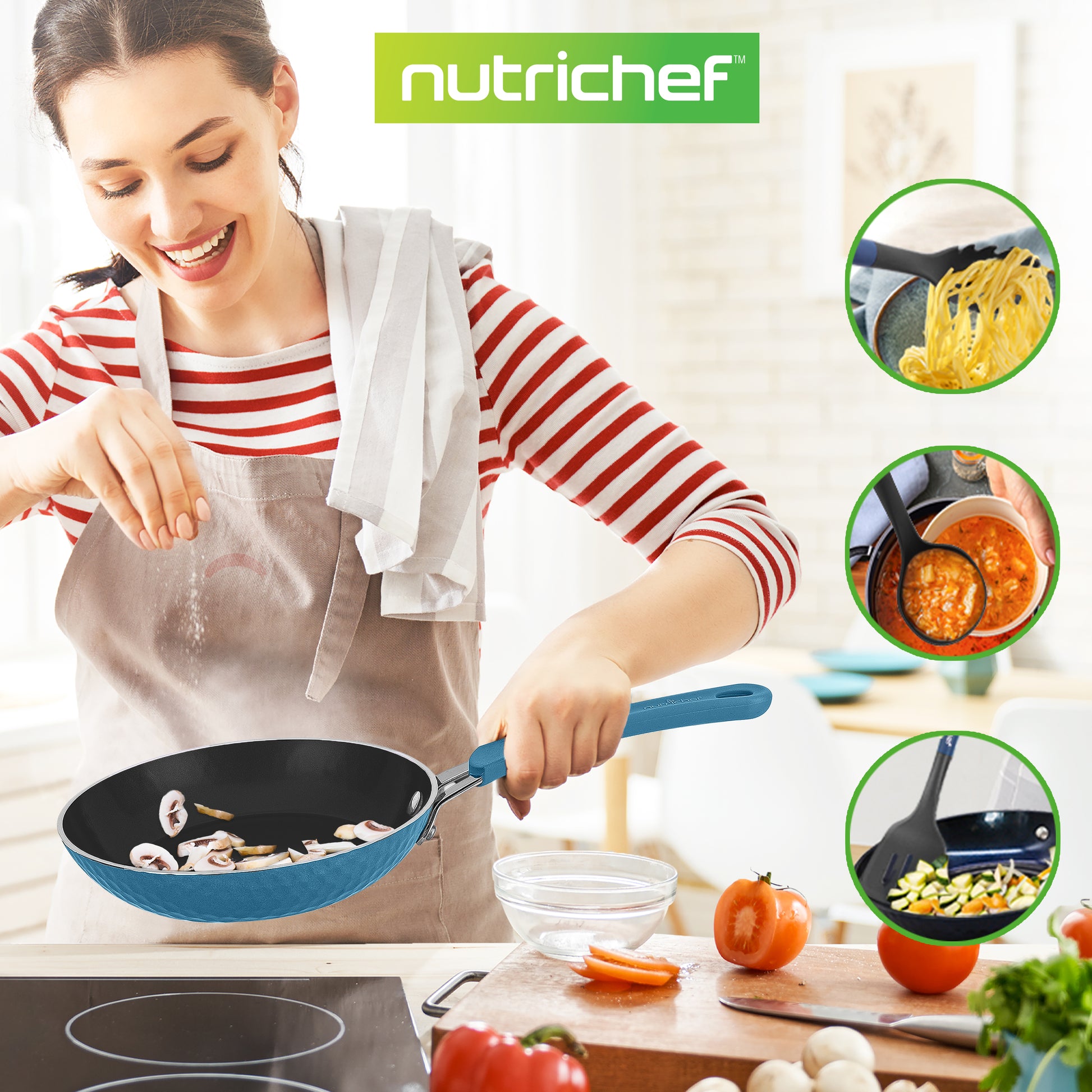 11pc non stick cookware set