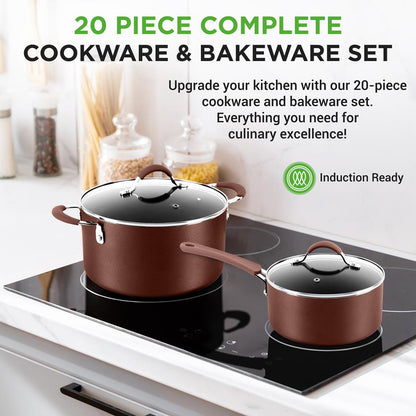 20pc nonstick cookware set