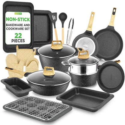  22 Piece Nonstick Cookware Set