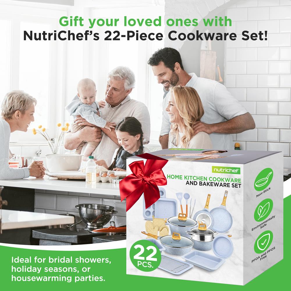  22 Piece Nonstick Cookware Set