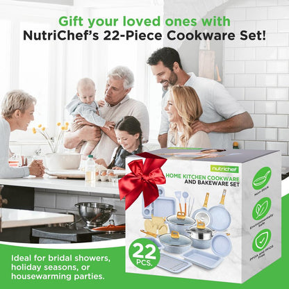  22 Piece Nonstick Cookware Set