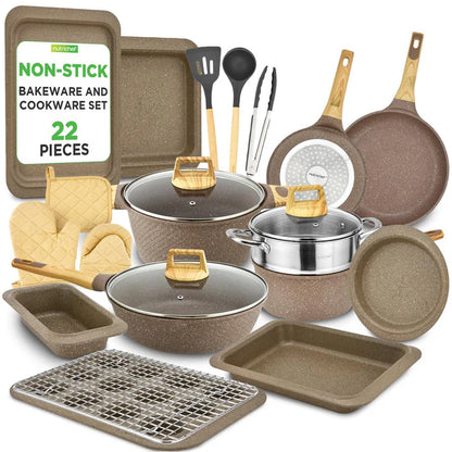  22 Piece Nonstick Cookware Set