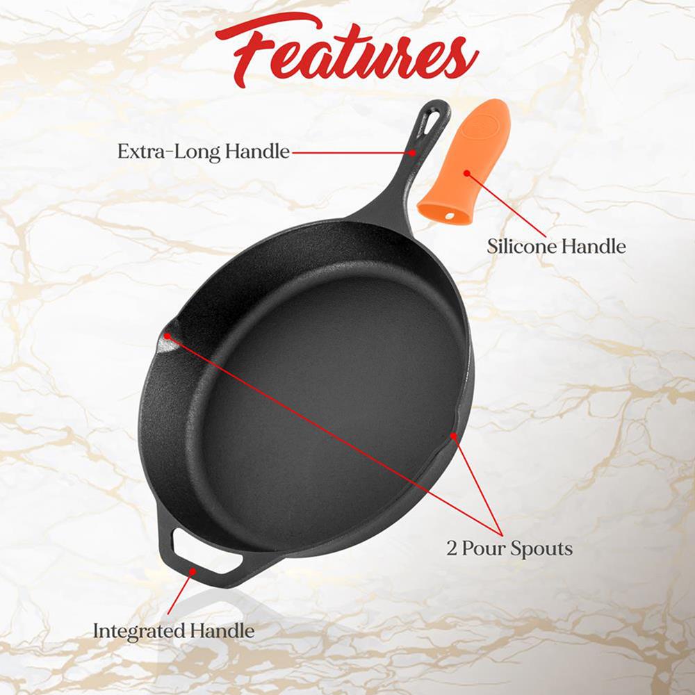 2pc cast iron skillet set