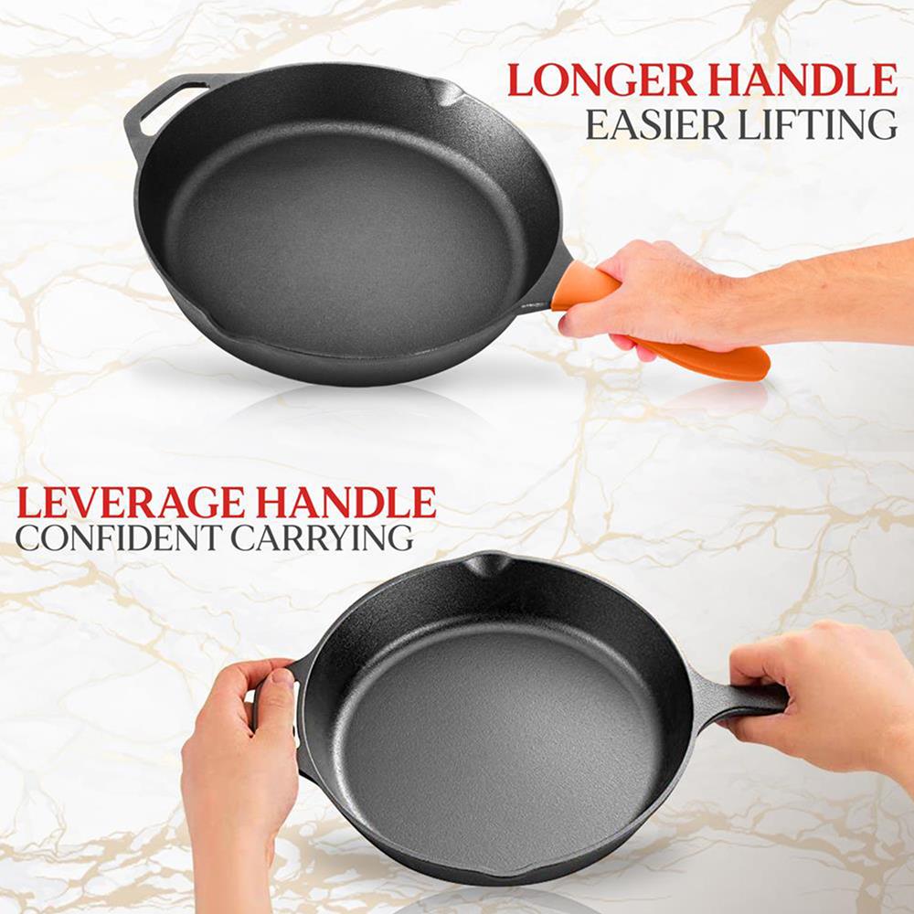 2pc cast iron skillet set
