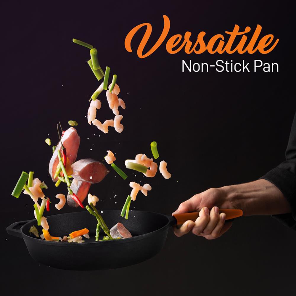 2pc cast iron skillet set