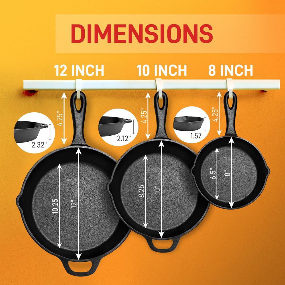 3pc skillet set
