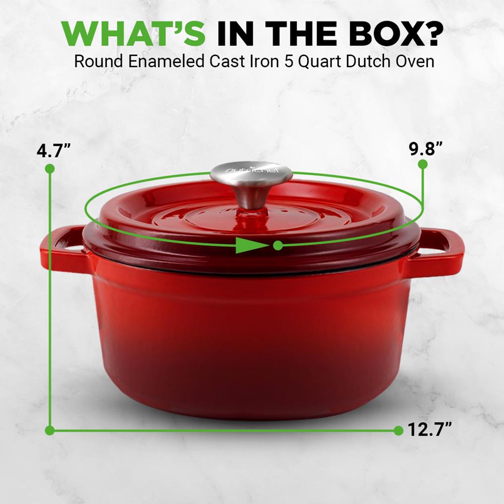 5qt cast iron dutch oven
