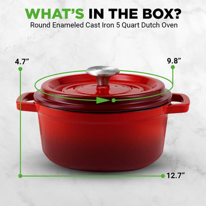 5qt cast iron dutch oven