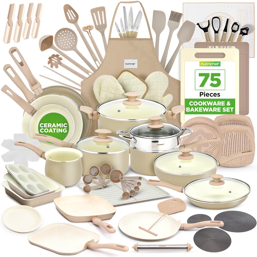 75pc nonstick cookware set
