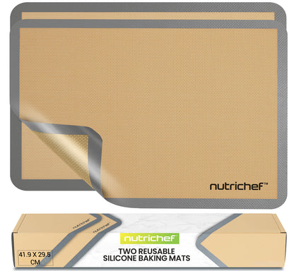 Feuille de cuisson en silicone - Réutilisable, facile et pratique, tapis antiadhésif utilisé pour le four - (Gris) 