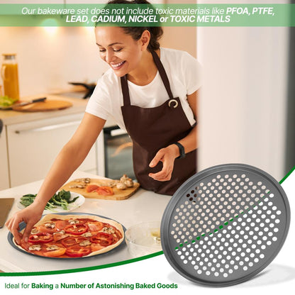 Moule à pizza antiadhésif - Revêtement gris antiadhésif de luxe à l'intérieur et à l'extérieur, compatible avec le modèle : Ncbs10S (Gris) 