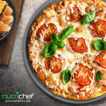Moule à pizza antiadhésif - Revêtement gris antiadhésif de luxe à l'intérieur et à l'extérieur, compatible avec le modèle : Ncbs10S (Gris) 
