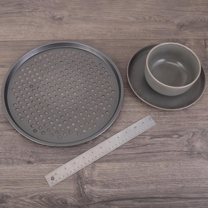 Moule à pizza antiadhésif - Revêtement gris antiadhésif de luxe à l'intérieur et à l'extérieur, compatible avec le modèle : Ncbs10S (Gris) 