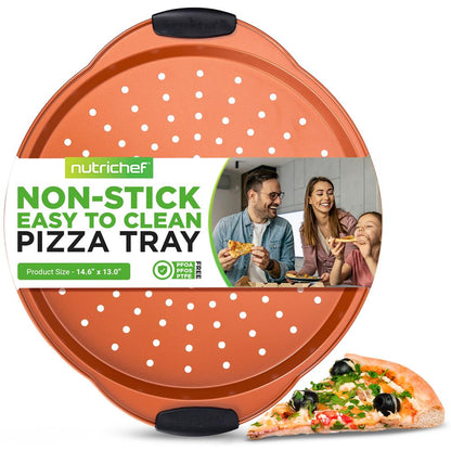 Moule à pizza antiadhésif - Acier au carbone antiadhésif flexible avec poignées en silicone noir, compatible avec les modèles : Ncsbs54S, Ncsbs52S (Cuivre) 