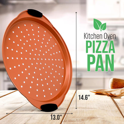 Moule à pizza antiadhésif - Acier au carbone antiadhésif flexible avec poignées en silicone noir, compatible avec les modèles : Ncsbs54S, Ncsbs52S (Cuivre) 
