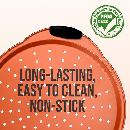 Moule à pizza antiadhésif - Acier au carbone antiadhésif flexible avec poignées en silicone noir, compatible avec les modèles : Ncsbs54S, Ncsbs52S (Cuivre) 