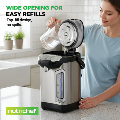 4L Electric Hot Water Urn with 3 Presets, Auto Dispense & Safety Lock