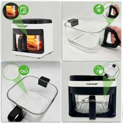 NutriChef 8 in 1 air fryer  on a white background