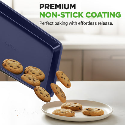 NutriChef 6‑Piece Nonstick Carbon Steel Bakeware Pan Set