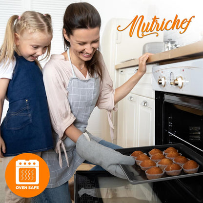8 pièces. Ensembles de moules à pâtisserie empilables en acier au carbone - Revêtement antiadhésif, ensemble de plaques de cuisson (Gris) 