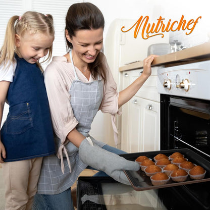 8 pièces. Ensembles de moules à pâtisserie empilables en acier au carbone - Revêtement antiadhésif, Ensemble de plaques à pâtisserie (Marron) 