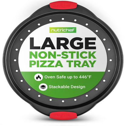 Plateau à pizza antiadhésif avec poignée - NCBPIZ1 