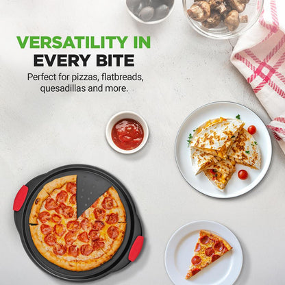 Plateau à pizza antiadhésif avec poignée - NCBPIZ1 