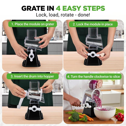 Rotary Cheese Grater - NCCHS3DRBK