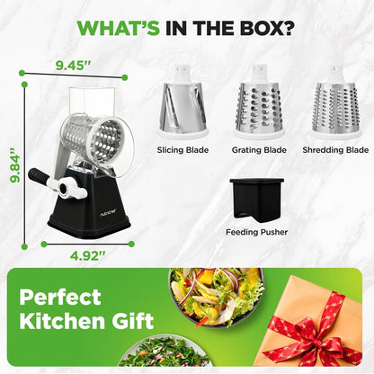 Rotary Cheese Grater - NCCHS3DRBK