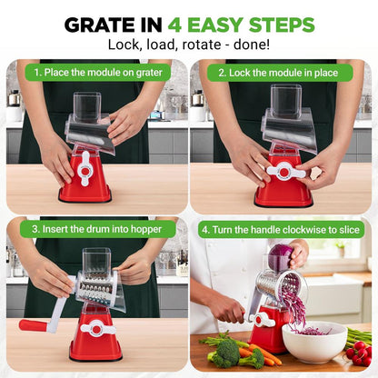 Rotary Cheese Grater - NCCHS3DRRD