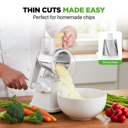 Rotary Cheese Grater - NCCHS3DRWH