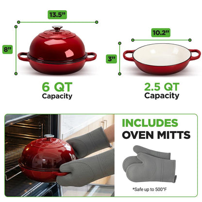 Cast Iron Dutch Oven For Sourdough Bread - NCCIERD6RD