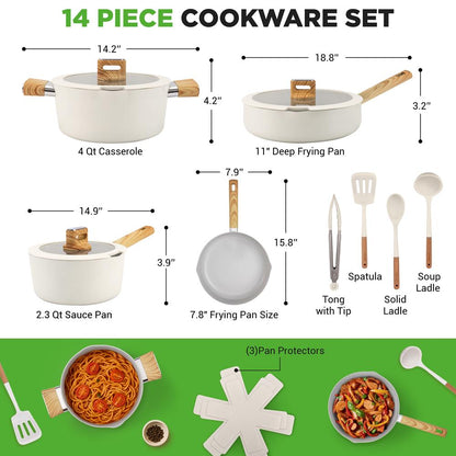 Ensemble de batterie de cuisine pour la maison - NCCWST14WDBG 
