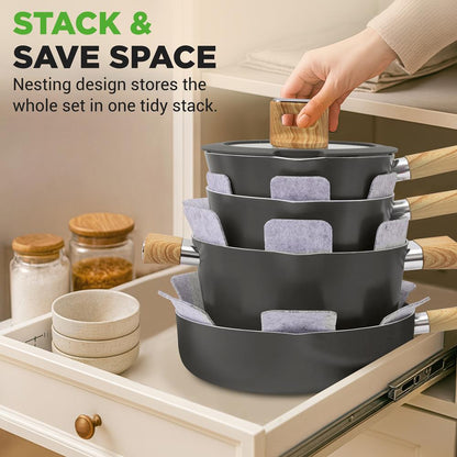 Ensemble de batterie de cuisine pour la maison - NCCWST14WDBK 