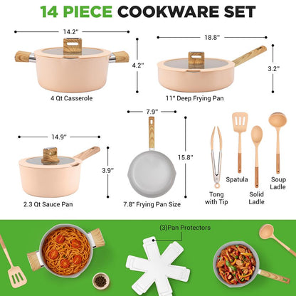 Ensemble de batterie de cuisine pour la maison - NCCWST14WDPK 