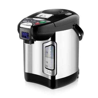 Distributeur d'eau chaude numérique 3L - Chaudière à eau instantanée / Chauffe-eau, Verrou de sécurité de distribution automatique, (3,17 litres) 