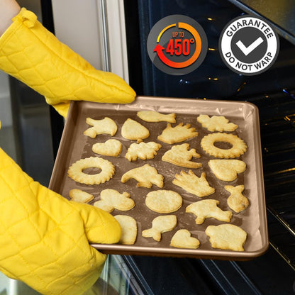Moule à pâtisserie méga antiadhésif - Revêtement métallique élégant, compatible lave-vaisselle et sans PFOA, PFOS, PTFE 