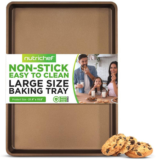 Moule à pâtisserie méga antiadhésif - Revêtement métallique élégant, compatible lave-vaisselle et sans PFOA, PFOS, PTFE 