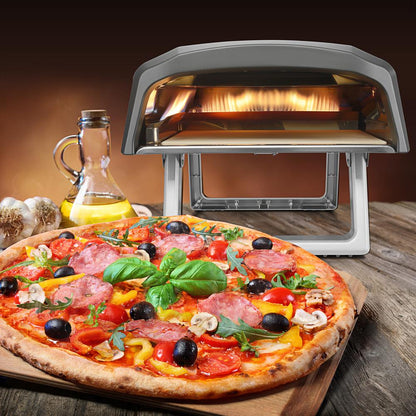 Four à pizza portable d'extérieur - Four à pizza d'extérieur à gaz, feu et pierre 