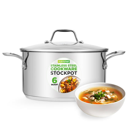 Marmites et casseroles en acier inoxydable avec couvercle - Résistantes et compatibles avec toutes les plaques de cuisson 