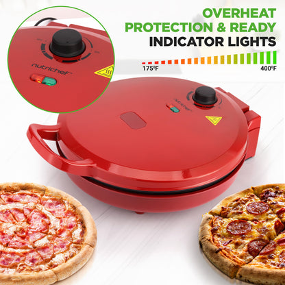 Countertop Pizza Maker Oven with Cool-Touch Handle and Spatula 33cm
