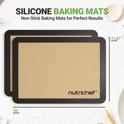 Feuille de cuisson en silicone - Réutilisable, facile et pratique, tapis antiadhésif utilisé pour le four - (Noir) 