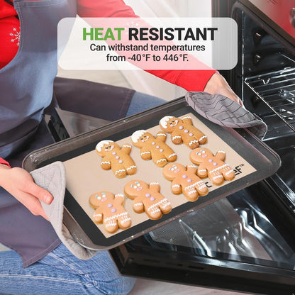 Feuille de cuisson en silicone - Réutilisable, facile et pratique, tapis antiadhésif utilisé pour le four - (Noir) 