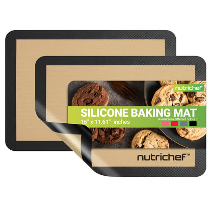 Feuille de cuisson en silicone - Réutilisable, facile et pratique, tapis antiadhésif utilisé pour le four - (Noir) 