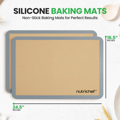 Feuille de cuisson en silicone - Réutilisable, facile et pratique, tapis antiadhésif utilisé pour le four - (Gris) 