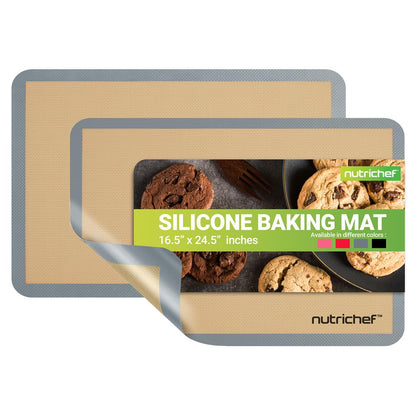Feuille de cuisson en silicone - Réutilisable, facile et pratique, tapis antiadhésif utilisé pour le four - (Gris) 
