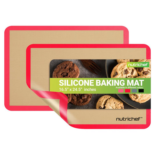 Silicone Baking Sheet - Reusable, Easy & Convenient, Nonstick Matt Used For Oven - (Red)