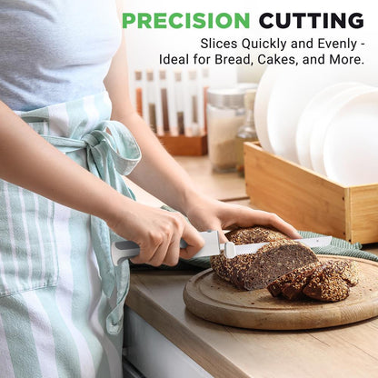 Electric Bread Knife For Carving Cooked Meats, Cooked Poultry, Bread, Crafting Foam, And More, Lightweight With Contoured Grip Handle